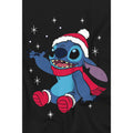 Black - Lifestyle - Lilo & Stitch Childrens-Kids Snowflake Christmas T-Shirt