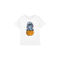 White - Front - Lilo & Stitch Childrens-Kids Pumpkin Sketch T-Shirt