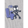 Sport Heather - Lifestyle - Black Panther Childrens-Kids Cute 4th Birthday T-Shirt