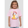 Pink - Back - Beauty And The Beast Childrens-Kids Birthday Princess Belle Chip T-Shirt