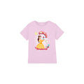 Pink - Front - Beauty And The Beast Childrens-Kids Birthday Princess Belle Chip T-Shirt