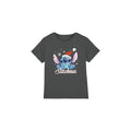 Charcoal - Front - Lilo & Stitch Childrens-Kids A Stitchmas Christmas T-Shirt