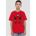 Red - Back - Iron Man Childrens-Kids Costume T-Shirt