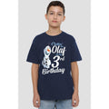 Navy - Back - Frozen Childrens-Kids Chillin Like Olaf 3rd Birthday T-Shirt