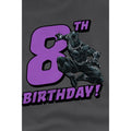 Charcoal - Lifestyle - Black Panther Childrens-Kids 8th Birthday T-Shirt