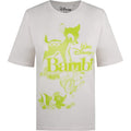Vintage White - Front - Bambi Womens-Ladies Neon Cotton Oversized T-Shirt