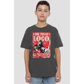 Charcoal - Back - Coco Childrens-Kids Un Poco Loco Hector Poster T-Shirt