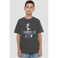 Charcoal - Back - Frozen Childrens-Kids Choose Joy Olaf T-Shirt