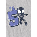 Sport Heather - Lifestyle - Black Panther Childrens-Kids Cute 5th Birthday T-Shirt