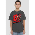 Charcoal - Back - Iron Man Childrens-Kids 8th Birthday T-Shirt