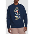 Navy - Back - Captain Marvel Unisex Adult Be Merry Be Bright Sweatshirt