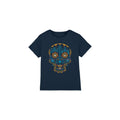 Navy - Front - Coco Childrens-Kids Day Of The Dead Miguel Dante Colourful Skull T-Shirt