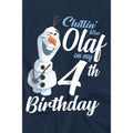 Navy - Lifestyle - Frozen Childrens-Kids Chillin Like Olaf 4th Birthday T-Shirt