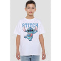 White - Back - Lilo & Stitch Childrens-Kids Clutching Hearts T-Shirt