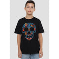 Black - Back - Coco Childrens-Kids Day Of The Dead Rivera Family Skull T-Shirt