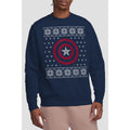 Navy - Back - Captain America Unisex Adult Shield Sweatshirt