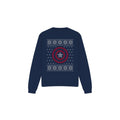 Navy - Front - Captain America Unisex Adult Shield Sweatshirt