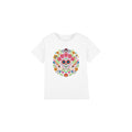 White - Front - Coco Childrens-Kids Day Of The Dead Ernesto Miguel Hector Patch T-Shirt