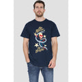 Navy - Back - Captain Marvel Mens Be Merry Be Bright T-Shirt