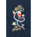 Navy - Lifestyle - Captain Marvel Mens Be Merry Be Bright T-Shirt