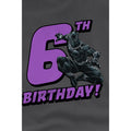 Charcoal - Lifestyle - Black Panther Childrens-Kids 6th Birthday T-Shirt