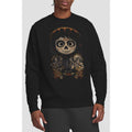 Black - Back - Coco Unisex Adult Ernesto Miguel Hector Painted Poster With Skull Sweatshirt