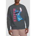 Charcoal - Back - Lilo & Stitch Unisex Adult Covered In Kisses Sweatshirt