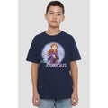 Navy - Back - Frozen Childrens-Kids Stay Curious Anna T-Shirt