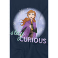 Navy - Lifestyle - Frozen Childrens-Kids Stay Curious Anna T-Shirt