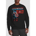 Black - Back - Captain America Unisex Adult Legendary Dad Sweatshirt