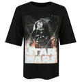 Black-Grey-White - Front - Star Wars Womens-Ladies Darth Vader Oversized T-Shirt