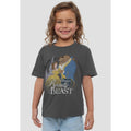 Charcoal - Back - Beauty And The Beast Childrens-Kids Belle Beast Castle T-Shirt