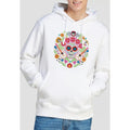 White - Back - Coco Mens Day Of The Dead Ernesto Miguel Hector Patch Hoodie