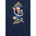 Navy - Lifestyle - Captain Marvel Mens Be Merry Be Bright Hoodie