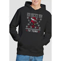 Black - Back - Deadpool Mens Coming To Town Hoodie