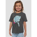 Charcoal - Back - Frozen Childrens-Kids True At Heart Elsa Silhouette T-Shirt