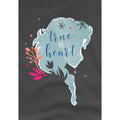 Charcoal - Lifestyle - Frozen Childrens-Kids True At Heart Elsa Silhouette T-Shirt