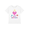 White - Front - Disney Princess Childrens-Kids Happy Hearts Day Valentine`s Day T-Shirt