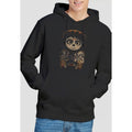 Black - Back - Coco Mens Ernesto Miguel Hector Painted Poster With Skull Hoodie