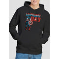 Black - Back - Captain America Mens Legendary Dad Hoodie