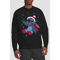 Black - Back - Lilo & Stitch Unisex Adult Snowflake Christmas Sweatshirt