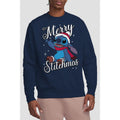 Navy - Back - Lilo & Stitch Unisex Adult Merry Stitchmas Sweatshirt