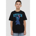 Black - Back - Lilo & Stitch Childrens-Kids Classic Pose T-Shirt