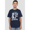 Navy - Back - Frozen Childrens-Kids Chillin Like Olaf 2nd Birthday T-Shirt