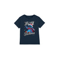 Navy - Front - Lilo & Stitch Childrens-Kids Merry Stitchmas T-Shirt