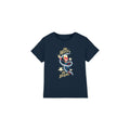 Navy - Front - Captain Marvel Childrens-Kids Be Merry Be Bright T-Shirt