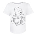 White - Front - Winnie The Pooh Womens-Ladies Sketch T-Shirt