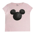 Light Pink-Black - Side - Disney Womens-Ladies Mickey Mouse Silhouette Pyjama Set