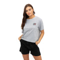 Grey - Side - MTV Womens-Ladies Logo Boxy Crop T-Shirt