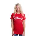 Cardinal Red - Side - Disney Womens-Ladies Logo T-Shirt
